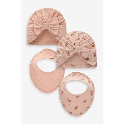 Turbans à nœud et bavoirs pour bébé, lot de 4 NEXT