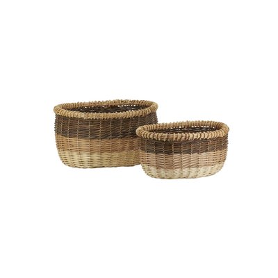 Corbeilles ovales en osier 3 tons (lot de 2) AUBRY GASPARD