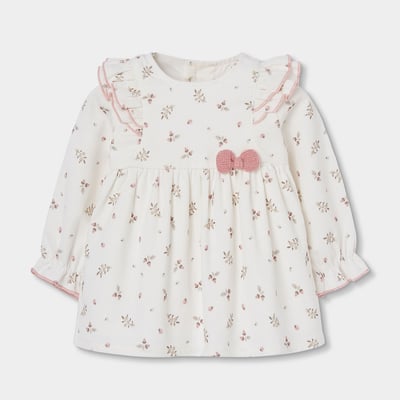 Robe bébé en velours côtelé fin imprimé fleurs BOBOLI
