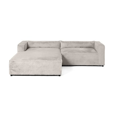Canapé d'Angle gauche en velours 4 places - ELA LISA DESIGN