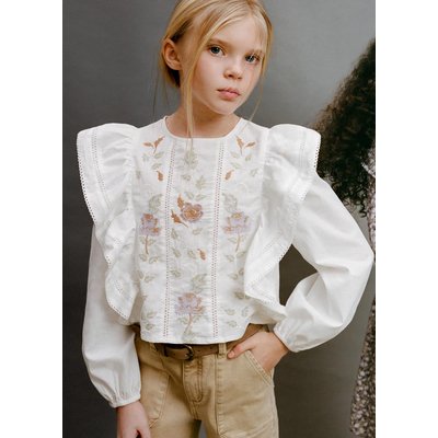 Blouse brodée fleurs MANGO KIDS