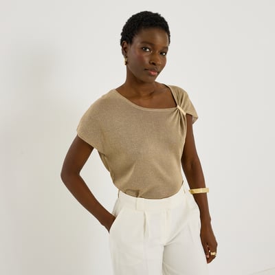 Pull brillant détail bijou GRAIN DE MALICE