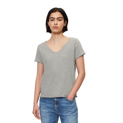 T-shirt classique à encolure en V Coton flammé biologique MARC O’POLO DENIM