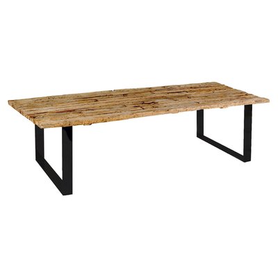 Table en teck recyclé et pieds en métal, SARMATY NOW'S HOME