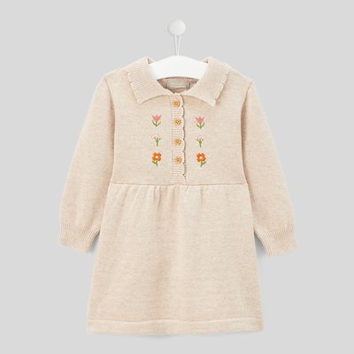 Robe à col en tricot brodé BOUT'CHOU