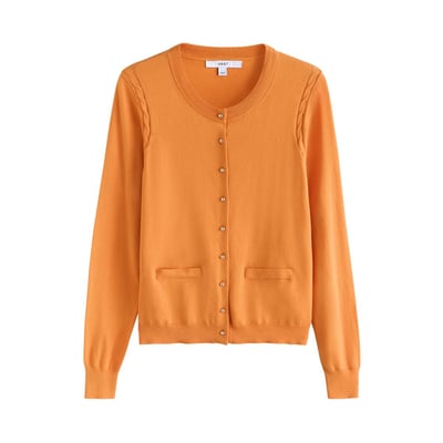 Cardigan ras du cou en coton majoritaire doux NEXT