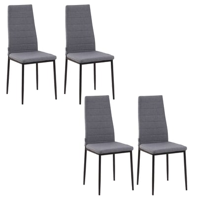 Chaise de salle à manger Lin (100% polyester) HOMCOM