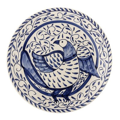 Assiette grès peint main oiseau  Karlie BLOOMINGVILLE