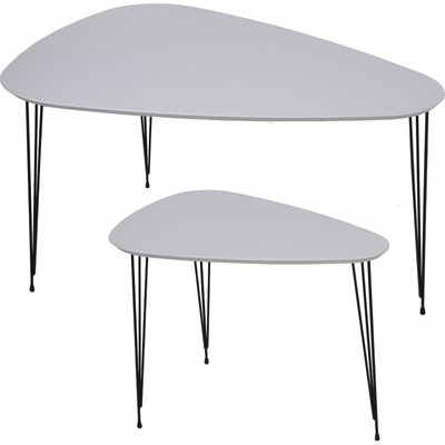 Tables d'appoint en bois et métal (lot de 2) RECOLLECTION