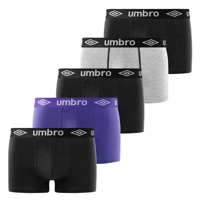 Lot de 5 Boxers coton Uni UMBRO
