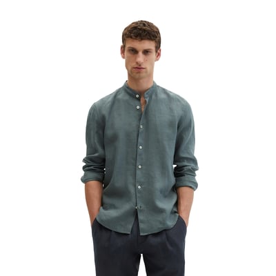 Chemise à col droit regular en pur lin MARC O'POLO