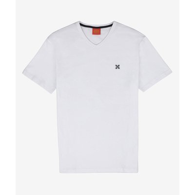 Tee shirt uni col V 4flo brodé poitrine TIVE OXBOW