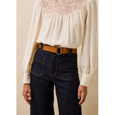 Ceinture en cuir recyclé LA FEE MARABOUTEE