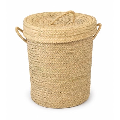 Panier chevron avec couvercle et anse -  LOJI HOME MAISON