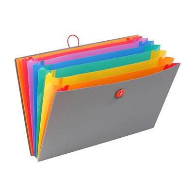 Trieur accordéon 8 compartiments en plastique A4 RAINBOW TOUCH VIQUEL