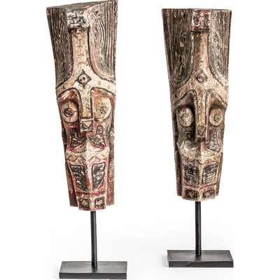 Figurines en bois d'acacia, lot de 2, Primitivo RECOLLECTION