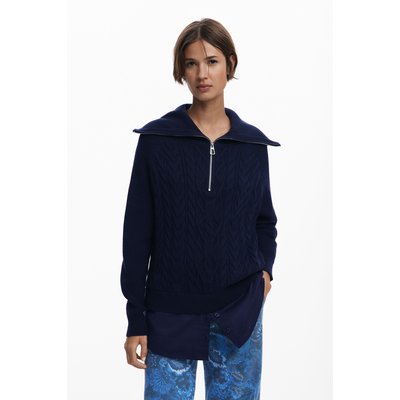 Pull combiné torsades avec fermeture éclair DESIGUAL