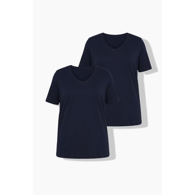 T-shirts, lot de 2, coupe classique ULLA POPKEN