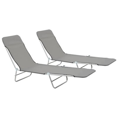 Lot de 2 chaises longues pliables HOME MAISON