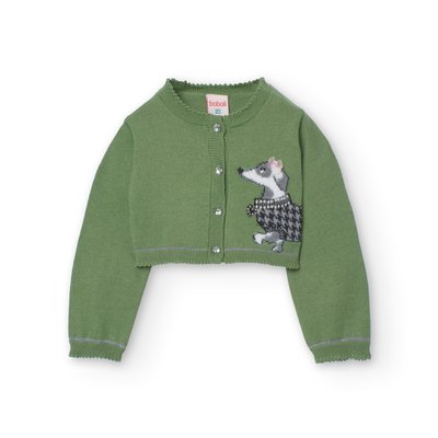 Boléro tricoté avec boutons et dessin devant BOBOLI