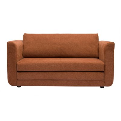 Canapé convertible 2 places en tissu vert de gris LEON MILIBOO