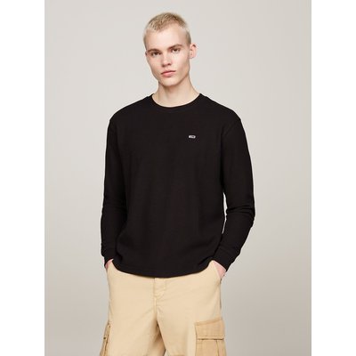 Camiseta de manga larga recta, gofrada TOMMY JEANS