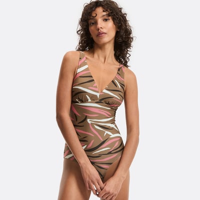 Maillot de bain 1 pièce imprimé ANNE WEYBURN