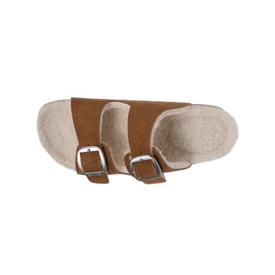Chaussons Mules ouvertes ultra confortables, en cuir ISOTONER