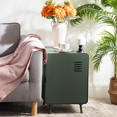 Bout de canapé table d'appoint table basse en métal, WALNUTLIVING MEUBLES COSY