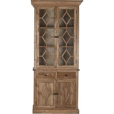 Vitrine en bois recyclé d'orme style shabby naturel à assembler RECOLLECTION