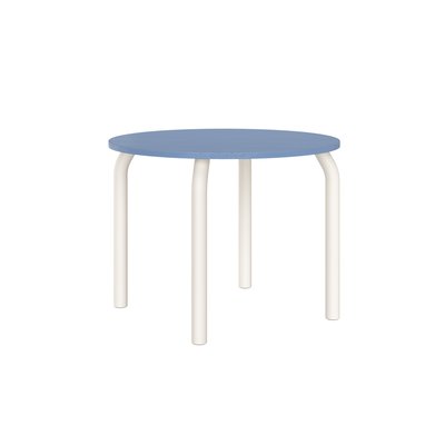 Table à manger ronde en placage de chêne et acier MEKO NOO.MA