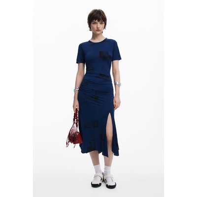 Robe asymétrique cartes postales DESIGUAL