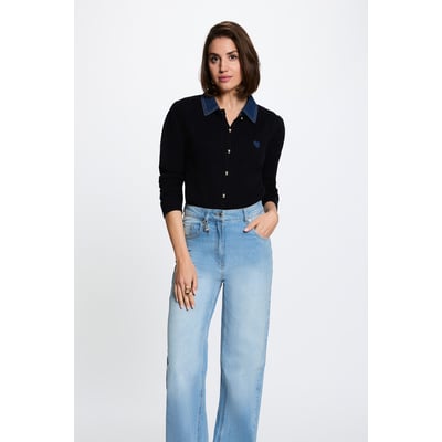 Pull col revers boutons MORGAN