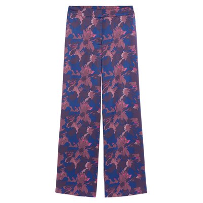 Pantalón ancho satinado, estampado de flores LA REDOUTE COLLECTIONS