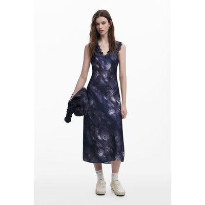 Robe satinée à fleurs Collina Strada DESIGUAL