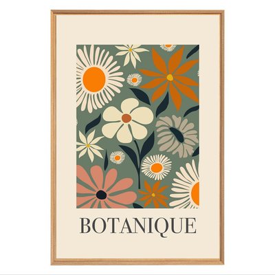 Tableau mural encadré illustration fleurs 65x97 cm CEANOTHE