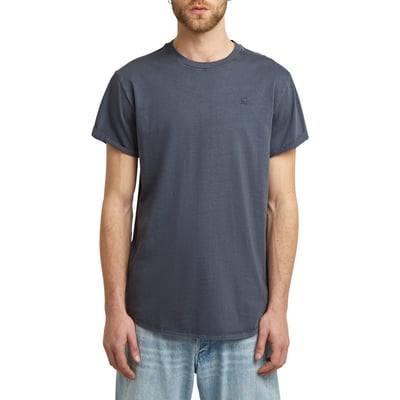 T-shirt en coton biologique vert d'eau uni avec un logo sur le coeur G-Star RAW