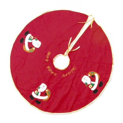 Tapis de sapin en feutrine rouge D90cm ATMOSPHERA
