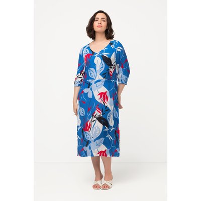 Robe, col en V, cordon coulissant ULLA POPKEN