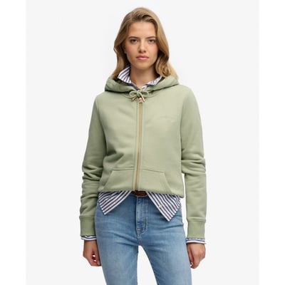 Sweat à capuche zippé et semi-brossé à logo Essential SUPERDRY