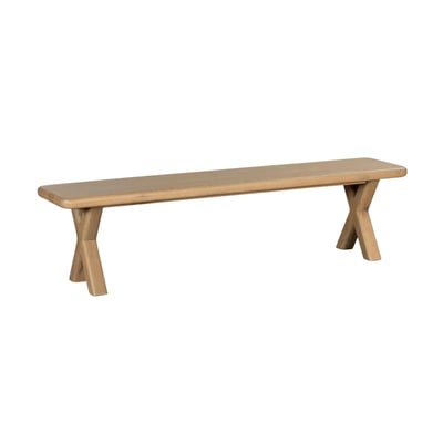 Banc de salle à manger bois pieds en croix 220 cm ASTER PIER IMPORT