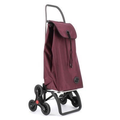 IMAX MF - Chariot de course - 6 roues - Aubergine - Grande capacité, cadre robuste et stabilité optimale - Idéal pour monter les escaliers facilement ROLSER