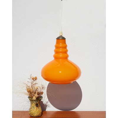Suspension Space Age en verre Sonia N°315 - Bon état DEBONGOUT