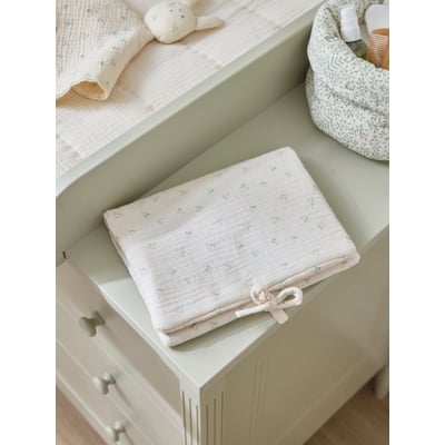 Housse pour carnet de santé en gaze hirondelles CYRILLUS