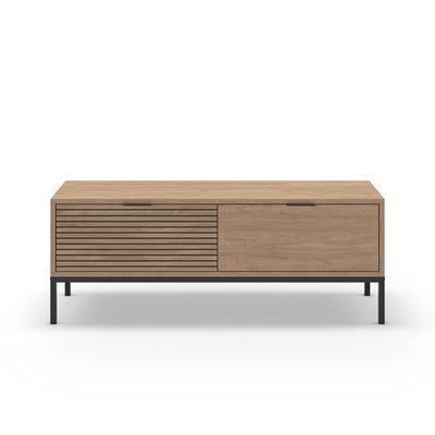 Meuble TV 2 tiroirs et pieds en métal Ariel - L120 cm CALICOSY