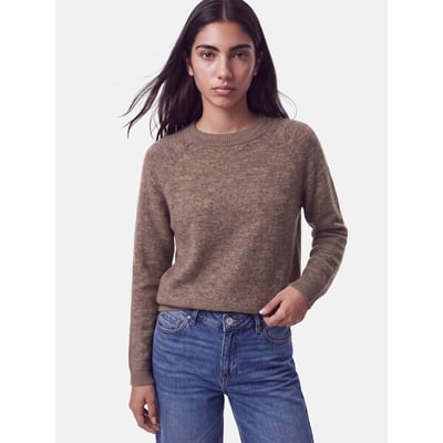 Pull en maille mousseuse, col rond PIECES