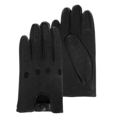 Gants tactiles en cuir d'agneau pleine fleur - non doublés ISOTONER