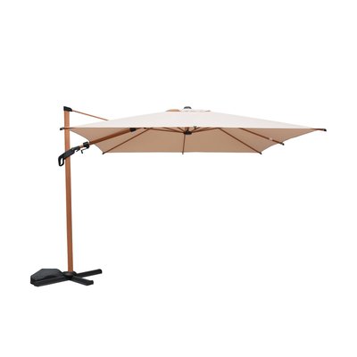 Parasol déporté rectangulaire 3x4m, mât effet bois ETRETAT SWEEEK
