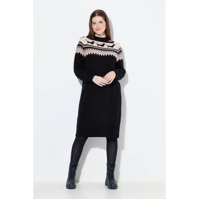 Robe en maille à motif norvégien chiens ULLA POPKEN