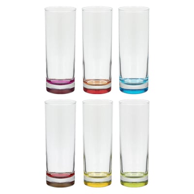 Lot de 6 verres hauts en verre COLORI'EAU SECRET DE GOURMET